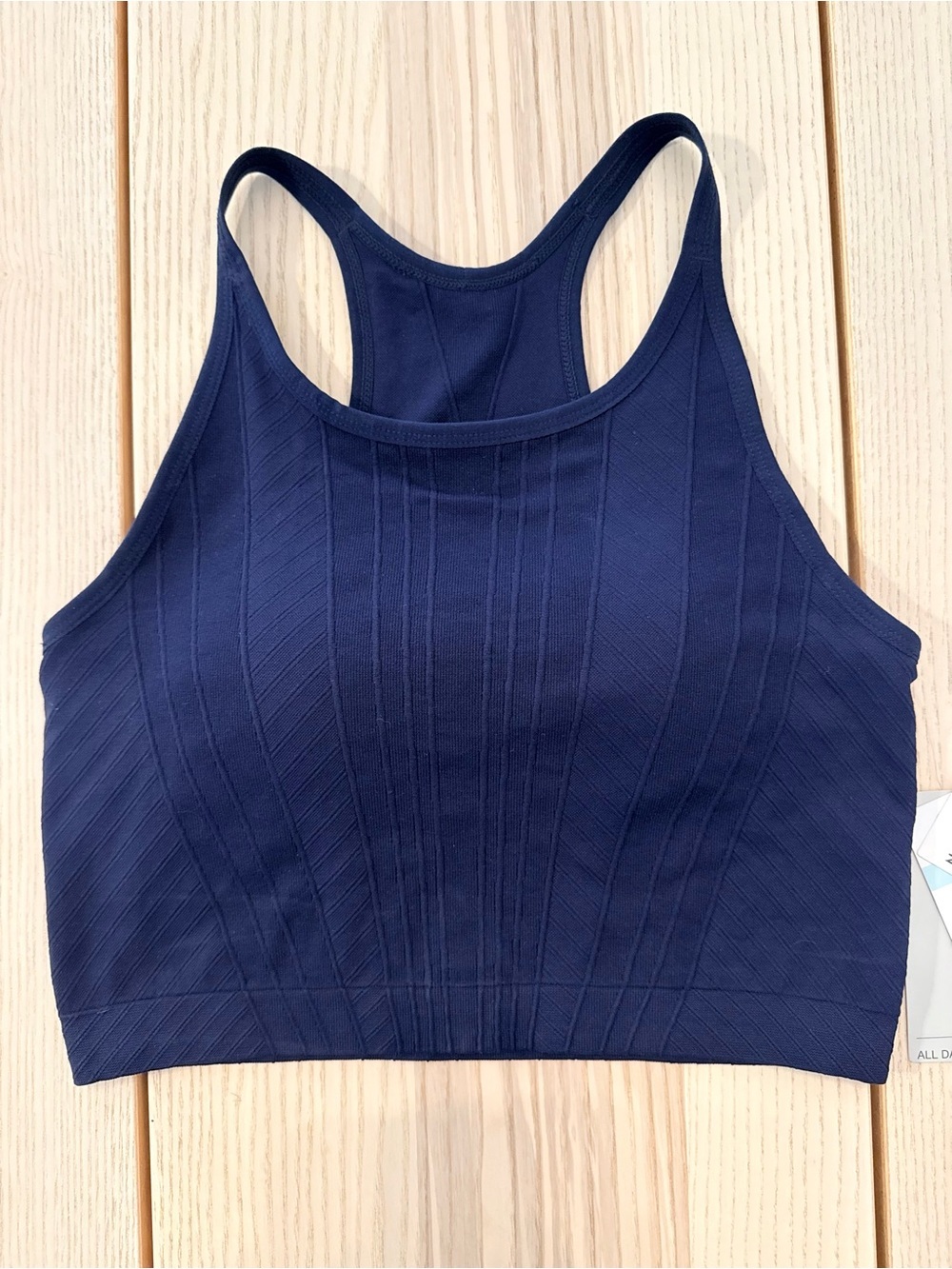 Zella Seamless Longline Sports Bra Navy Small NWT Racerback Medium Support